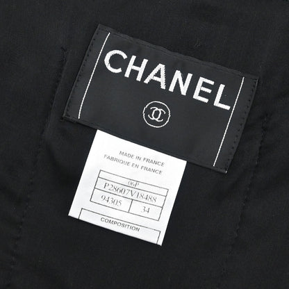Chanel 2006 Bow Tweed Jacket Black Navy #34