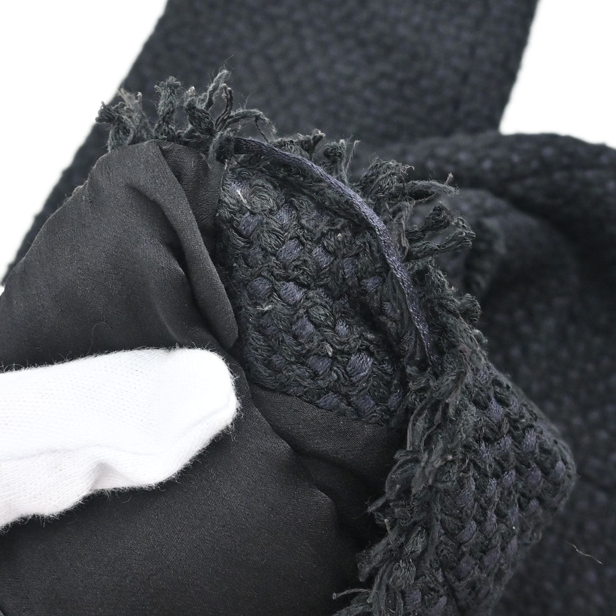 Chanel 2006 Collarless Tweed Jacket Black #34