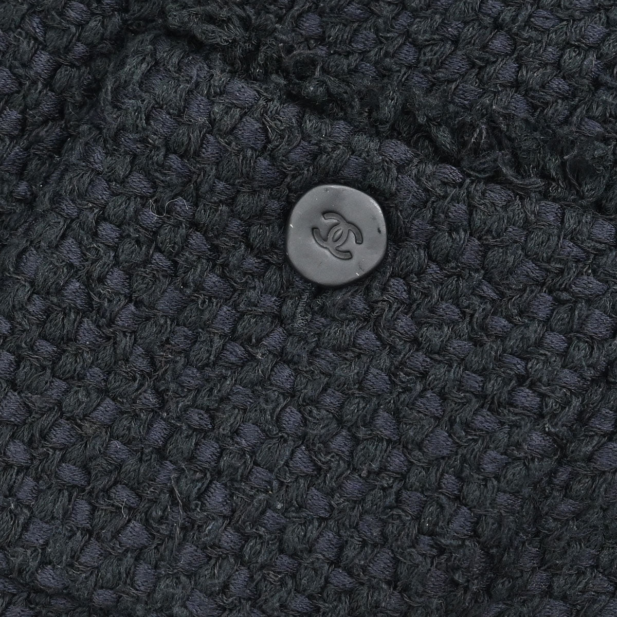 Chanel 2006 Collarless Tweed Jacket Black #34