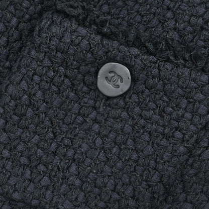 Chanel 2006 Collarless Tweed Jacket Black #34