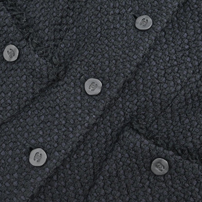 Chanel 2006 Collarless Tweed Jacket Black #34