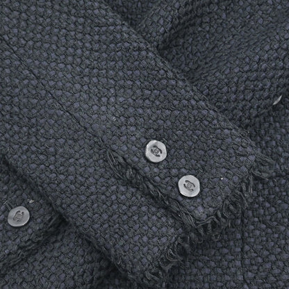 Chanel 2006 Collarless Tweed Jacket Black #34