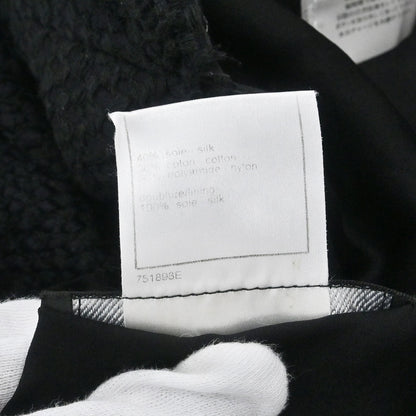 Chanel 2006 Collarless Tweed Jacket Black #34