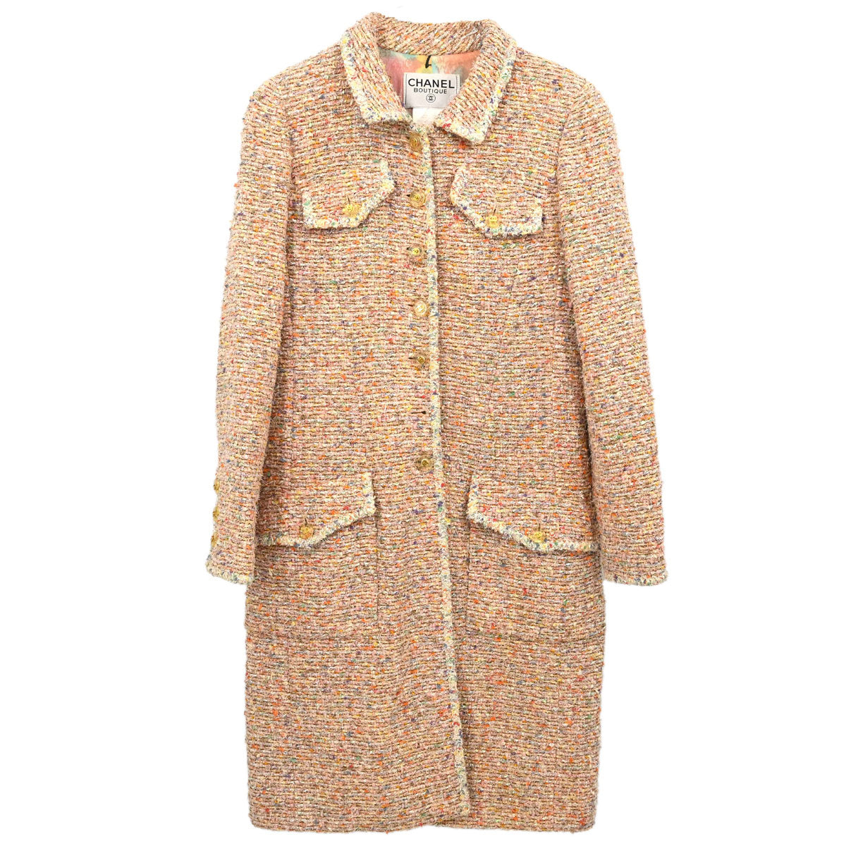 Chanel 1997 Tweed Coat Pink #36