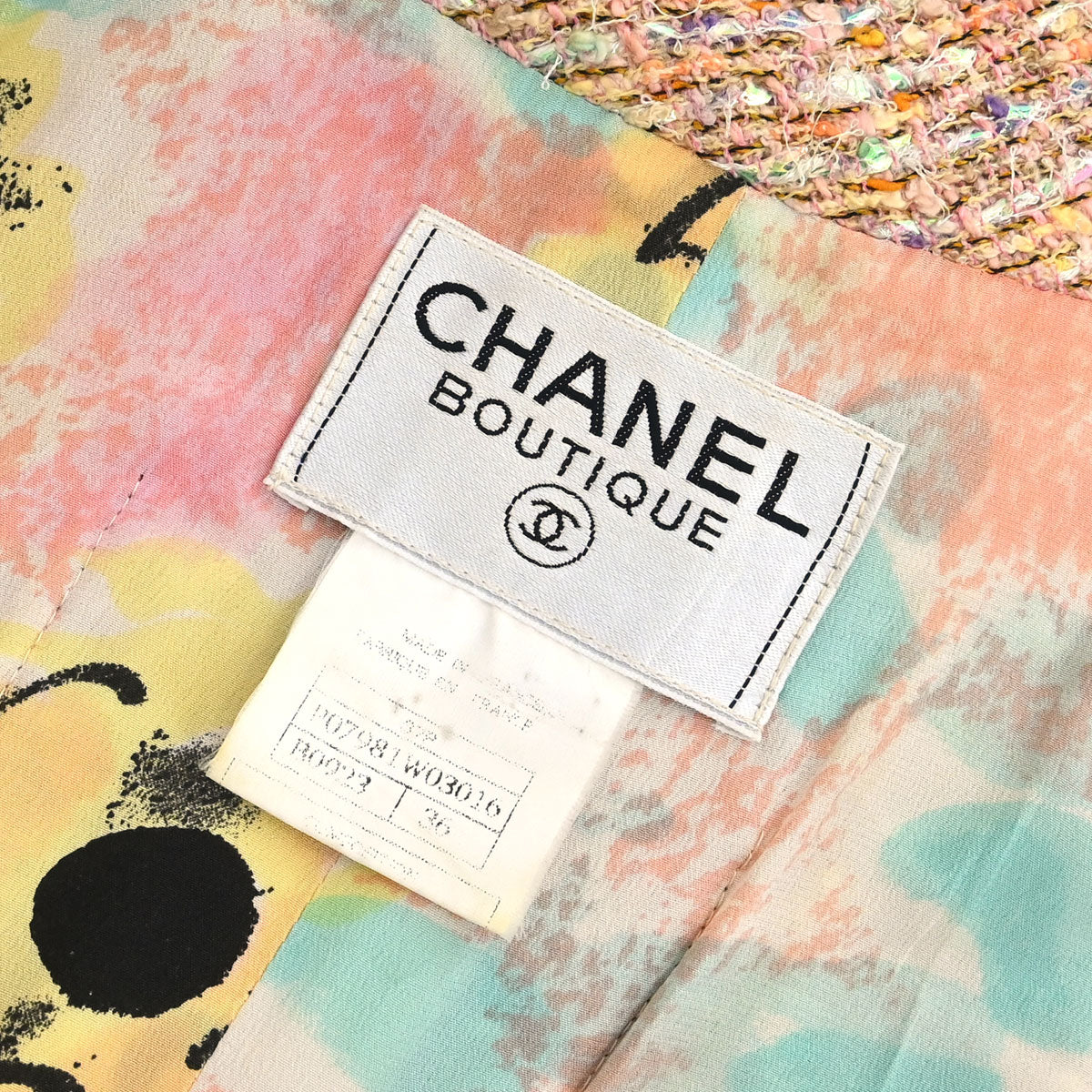 Chanel 1997 Tweed Coat Pink #36