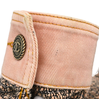 Chanel 2016 Tweed Denim Jacket Pink #36