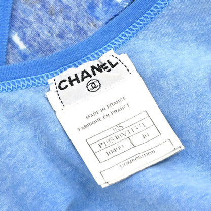 Chanel 2002 Surf Line Sleeveless Tank Top Blue #40