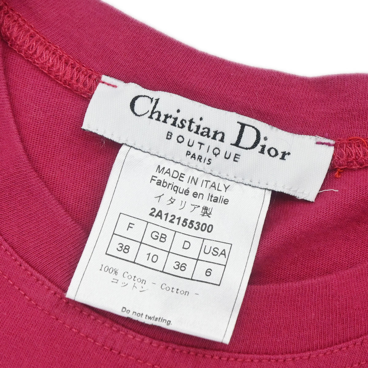 Christian Dior 2002 Sleeveless Tank Top Pink #38