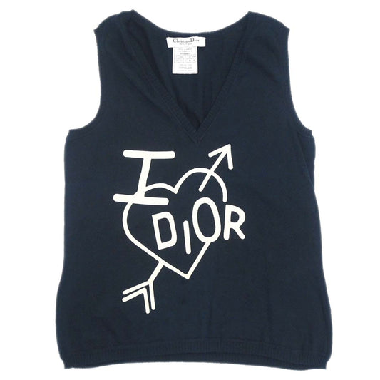 Christian Dior 2005 Sleeveless Tank Top Heart And Arrow Navy #38