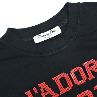 Christian Dior Logo Beaded T-shirt Black