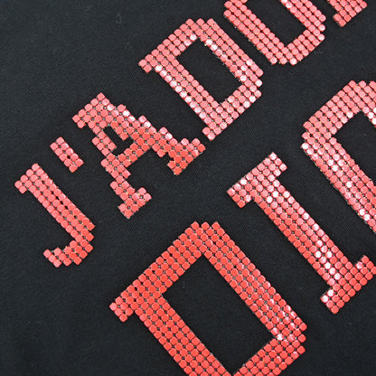 Christian Dior Logo Beaded T-shirt Black