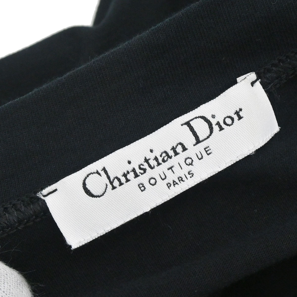 Christian Dior Logo Beaded T-shirt Black