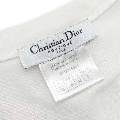 Christian Dior 2002 Sleeveless Tank Top Embroidery White #38