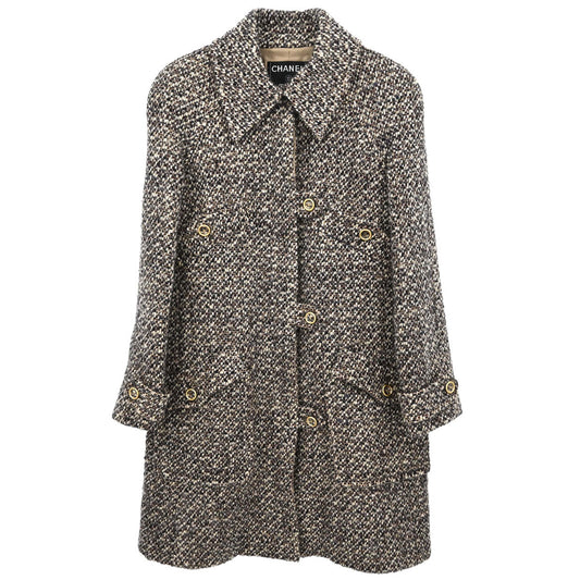 Chanel 2001 Tweed Coat Brown #36