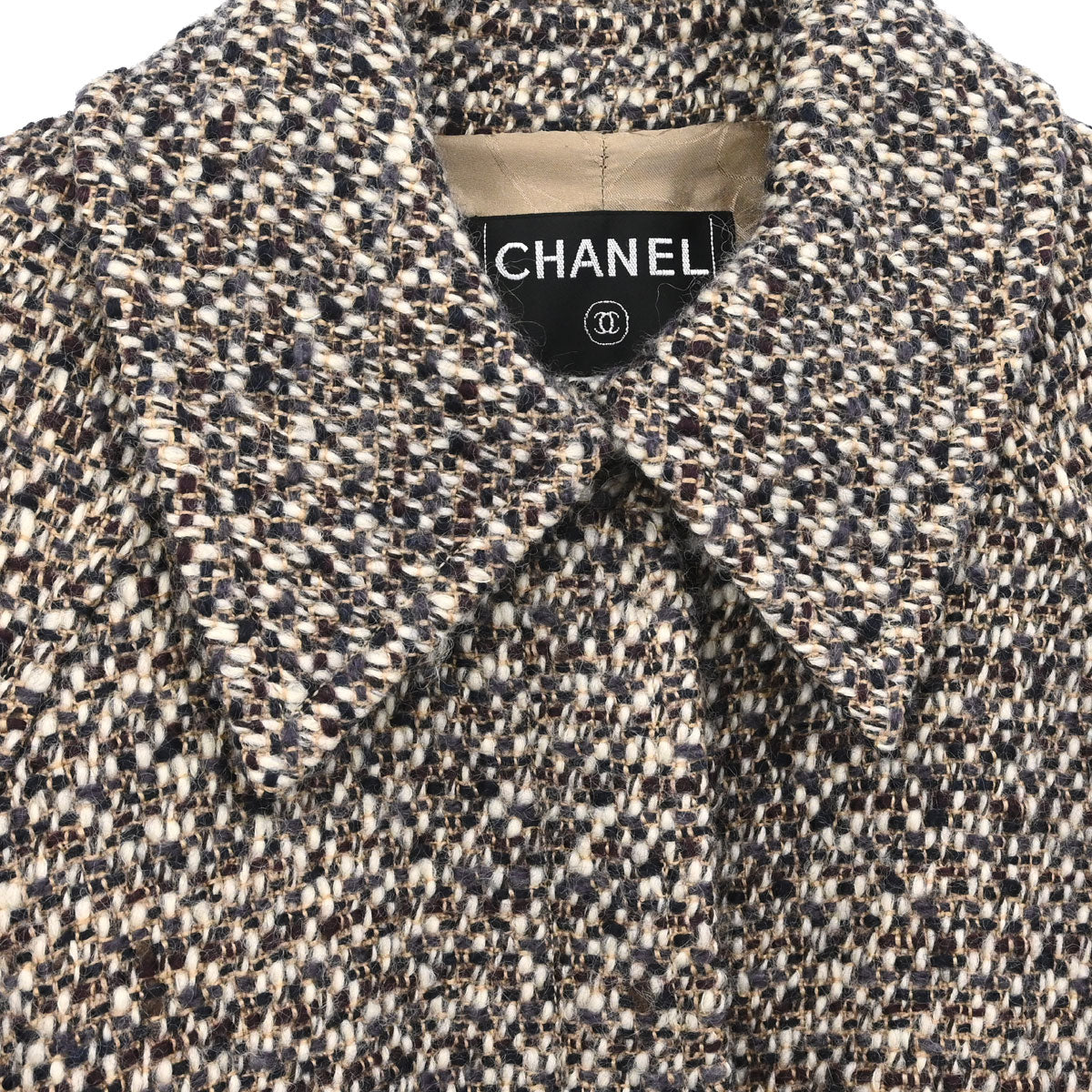 Chanel 2001 Tweed Coat Brown #36