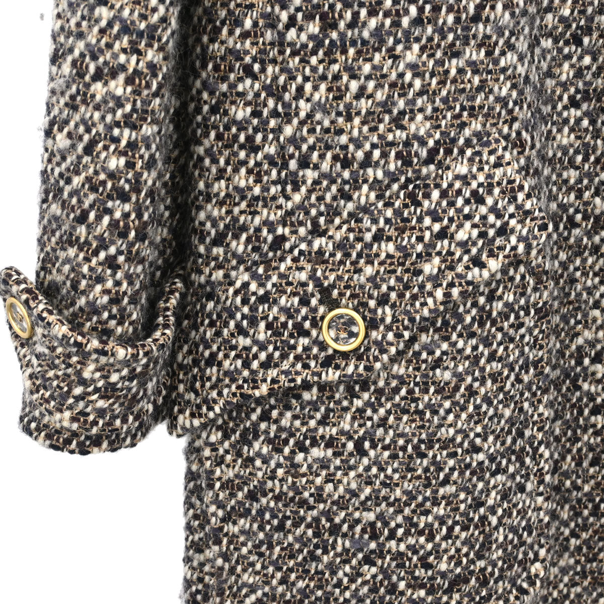 Chanel 2001 Tweed Coat Brown #36