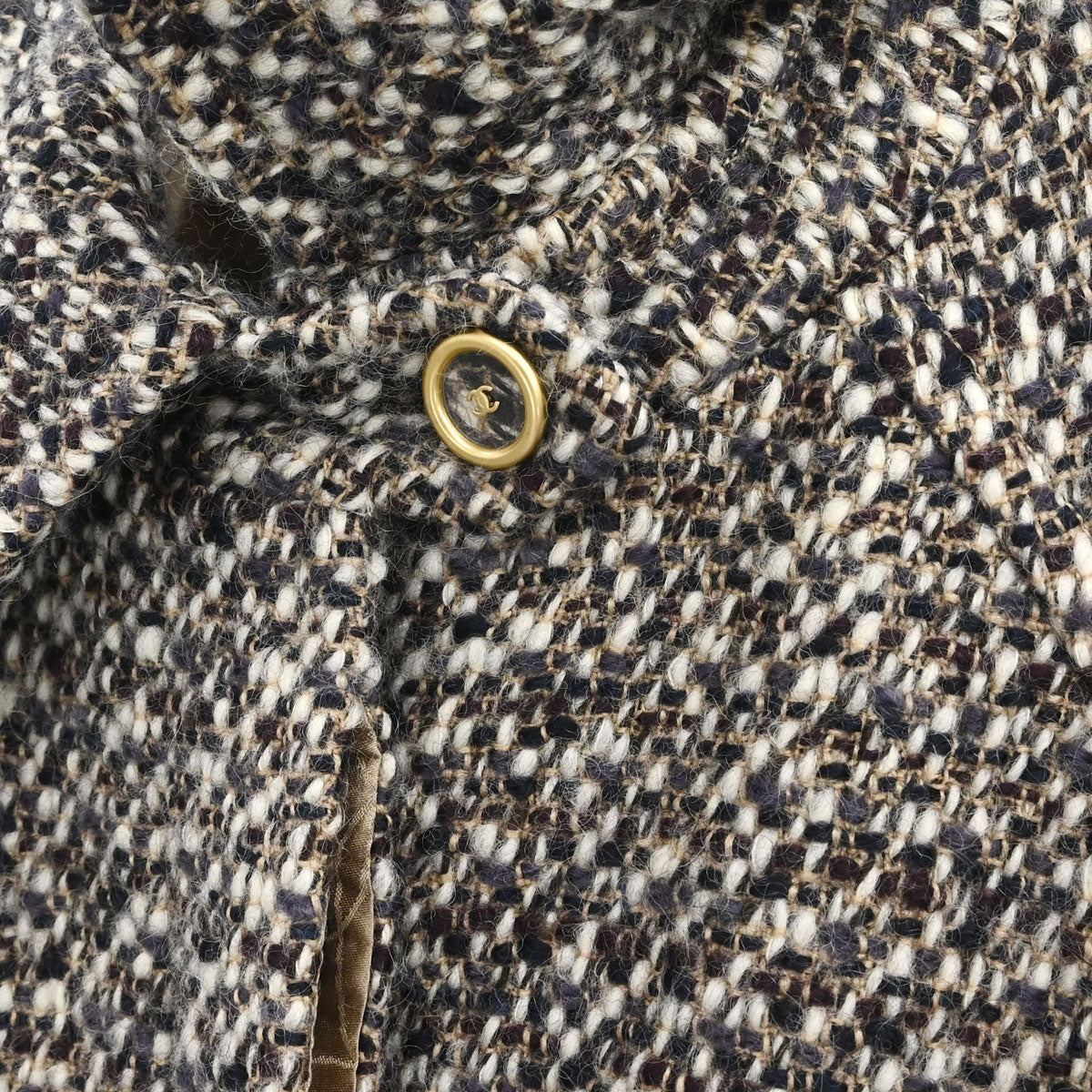 Chanel 2001 Tweed Coat Brown #36
