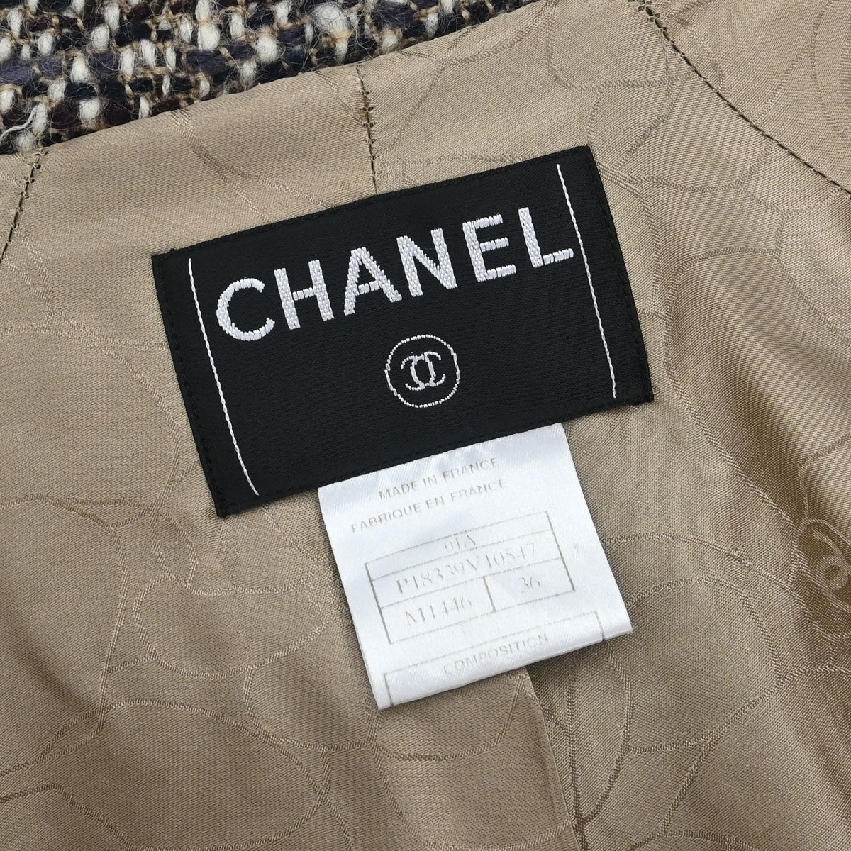 Chanel 2001 Tweed Coat Brown #36