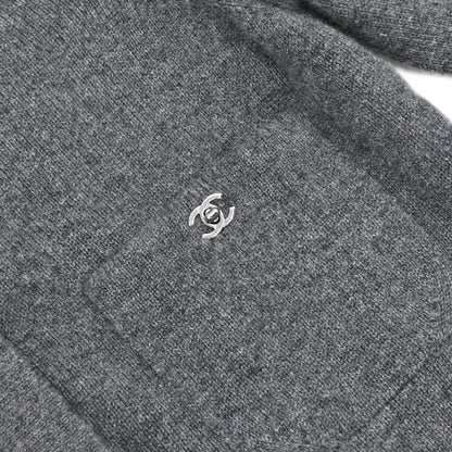 Chanel 2010 Cardigan Turnlock Button Gray #38