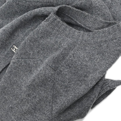 Chanel 2010 Cardigan Turnlock Button Gray #38