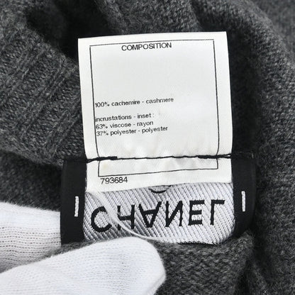 Chanel 2010 Cardigan Turnlock Button Gray #38