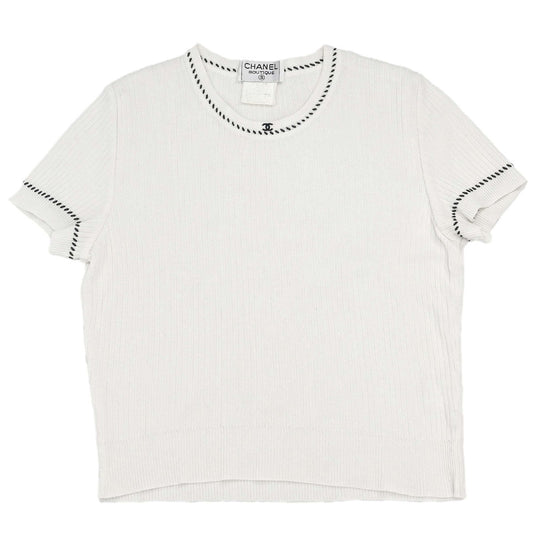 Chanel 1996 Short Sleeve Top White #38