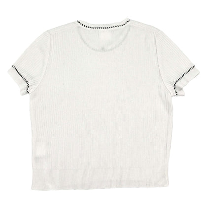 Chanel 1996 Short Sleeve Top White #38