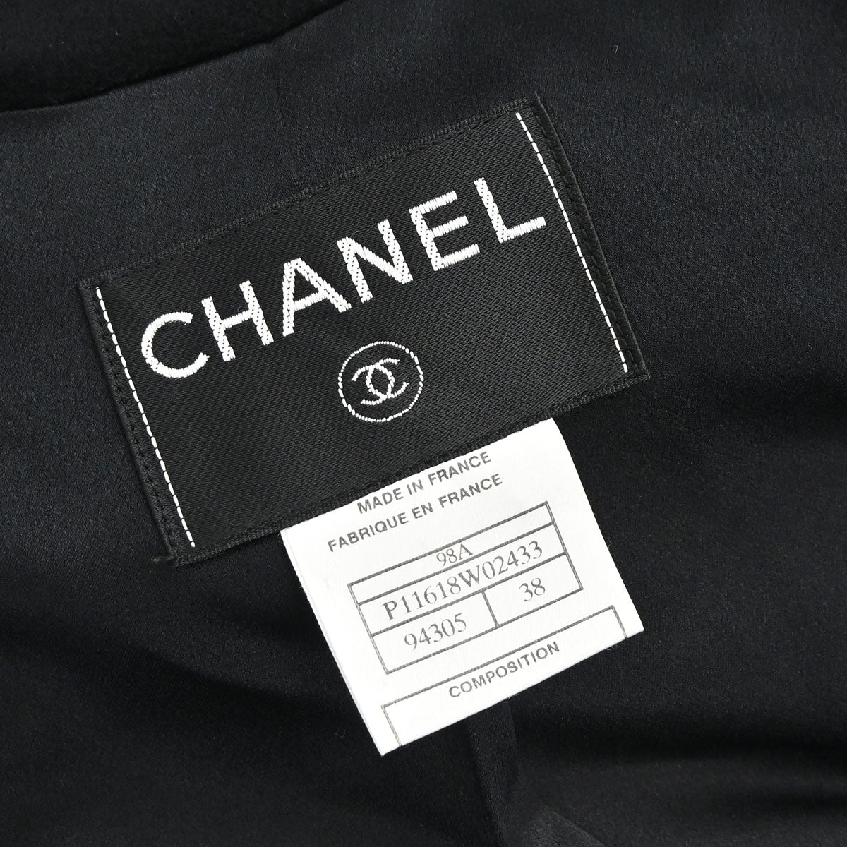 Chanel 1998 Coat Black #38