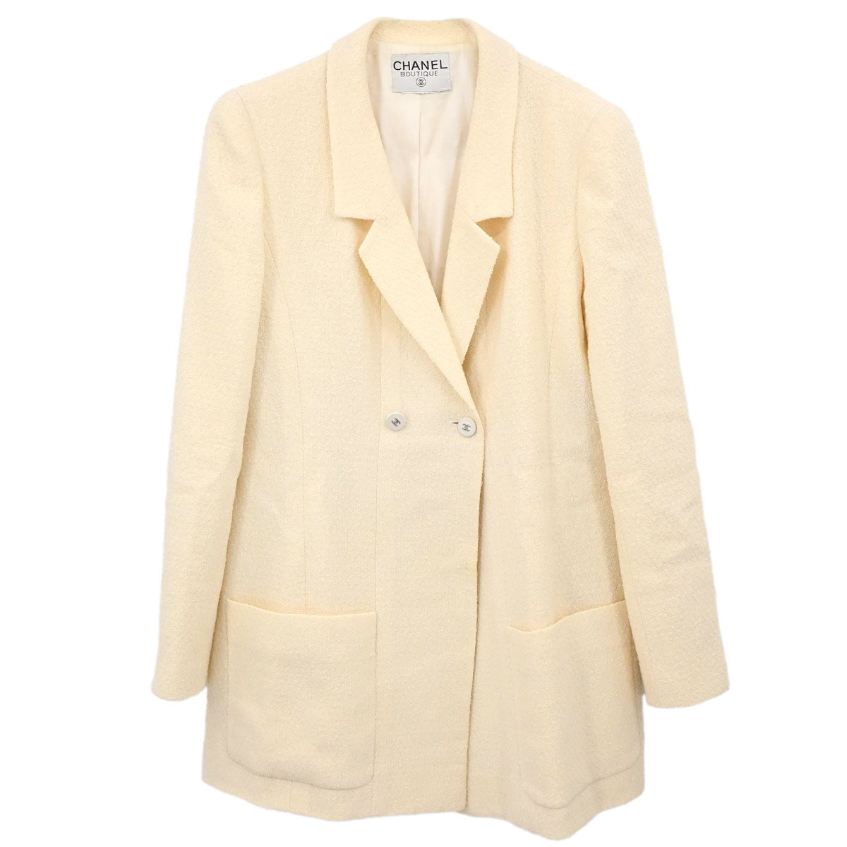 Chanel Double Breasted Jacket Ivory