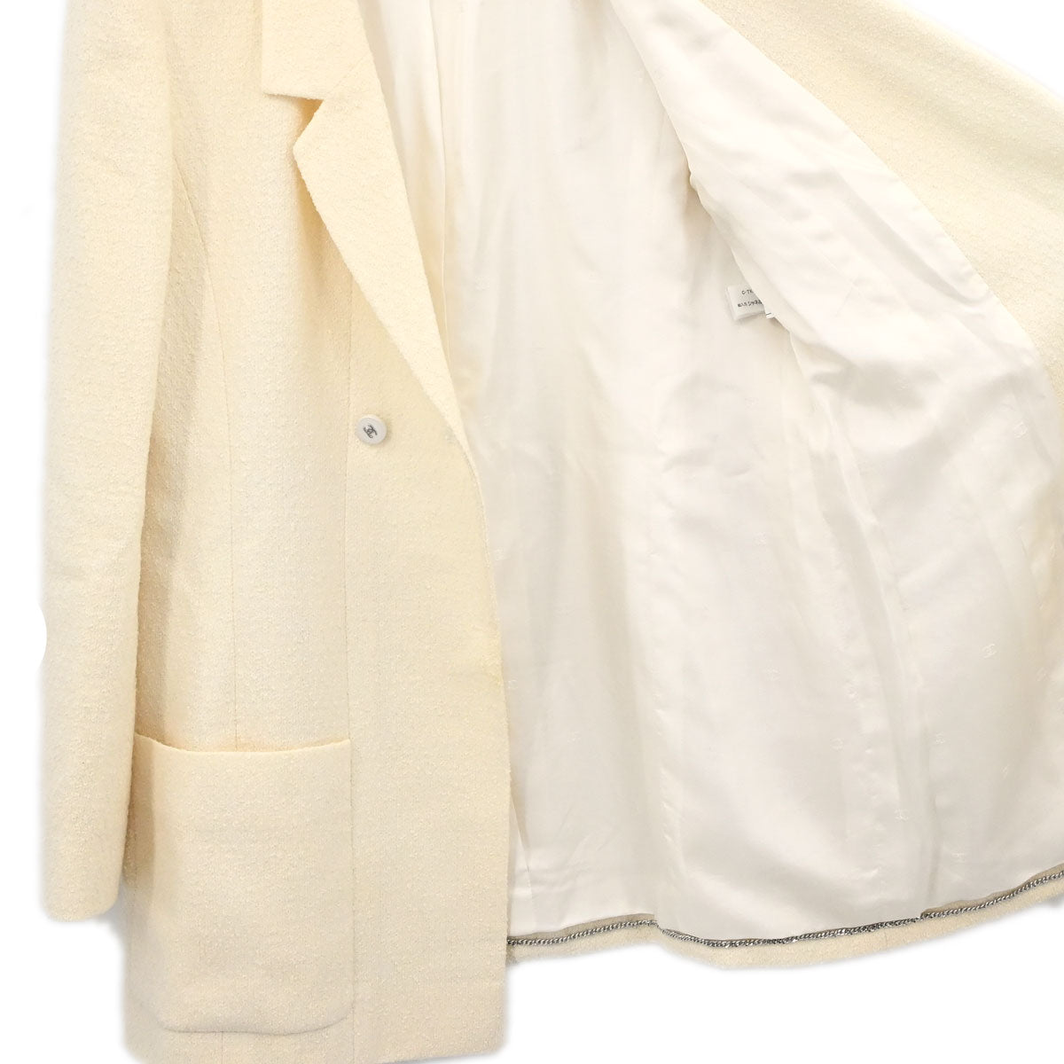 Chanel Double Breasted Jacket Ivory