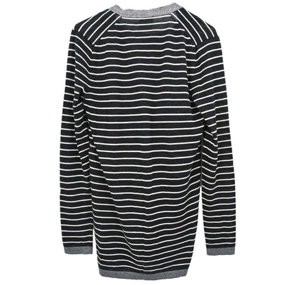 Chanel 2009 Set Cardigan Top Border Black #34