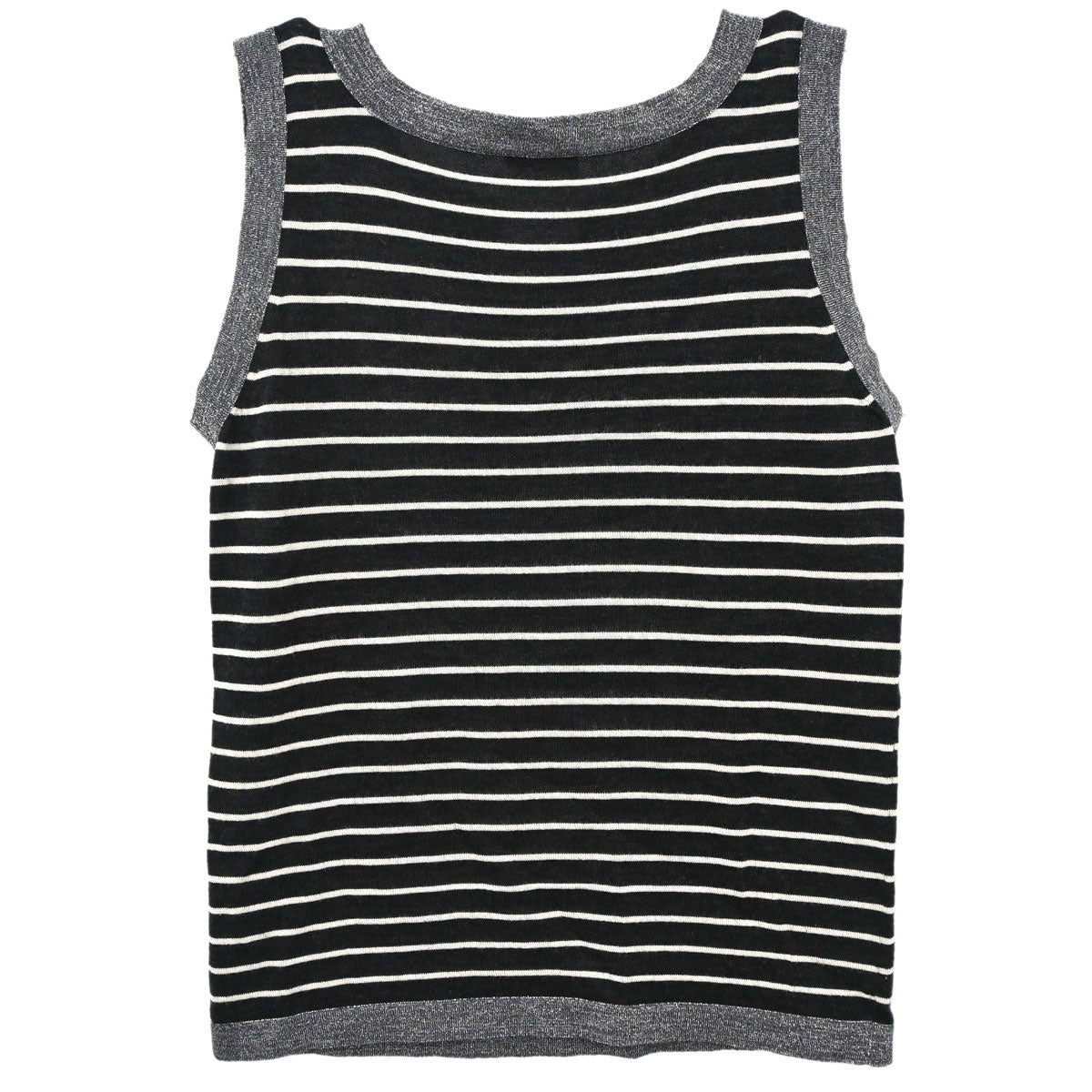Chanel 2009 Set Cardigan Top Border Black #34