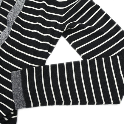 Chanel 2009 Set Cardigan Top Border Black #34