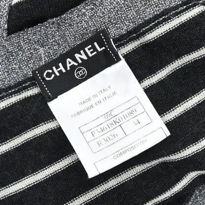 Chanel 2009 Set Cardigan Top Border Black #34