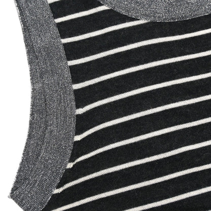 Chanel 2009 Set Cardigan Top Border Black #34