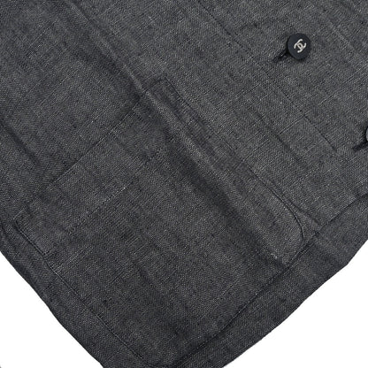 Chanel 1996 Linen Shirt Black #36