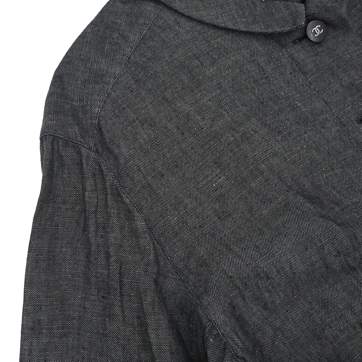 Chanel 1996 Linen Shirt Black #36