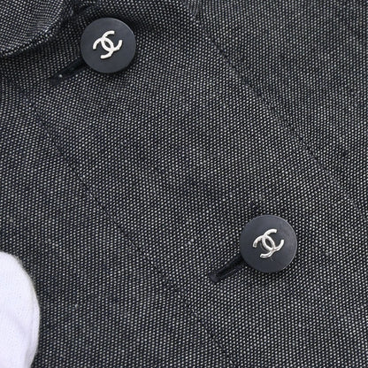 Chanel 1996 Linen Shirt Black #36