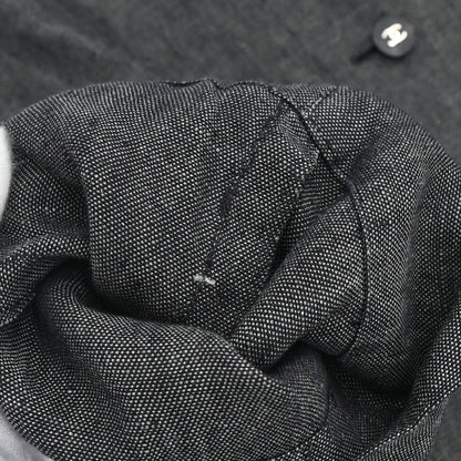 Chanel 1996 Linen Shirt Black #36