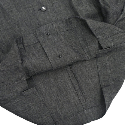 Chanel 1996 Linen Shirt Black #36