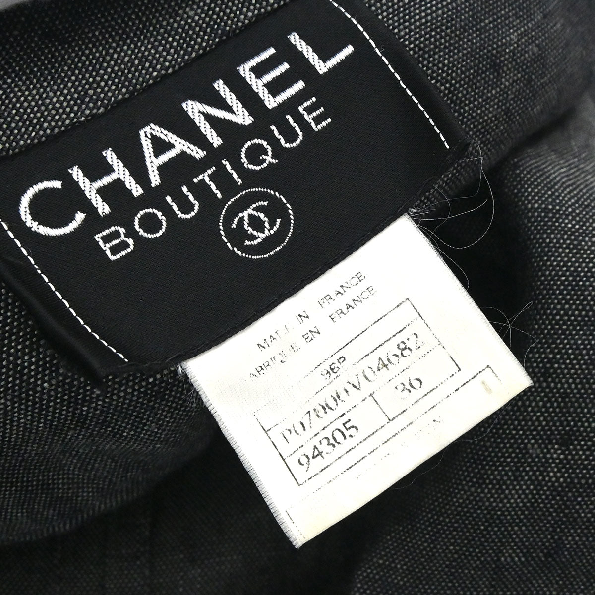 Chanel 1996 Linen Shirt Black #36