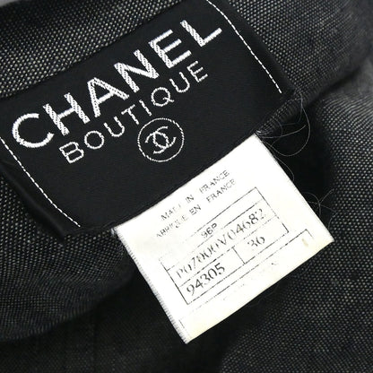 Chanel 1996 Linen Shirt Black #36