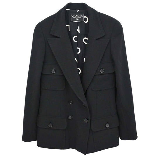 Chanel Double Breasted Jacket Black