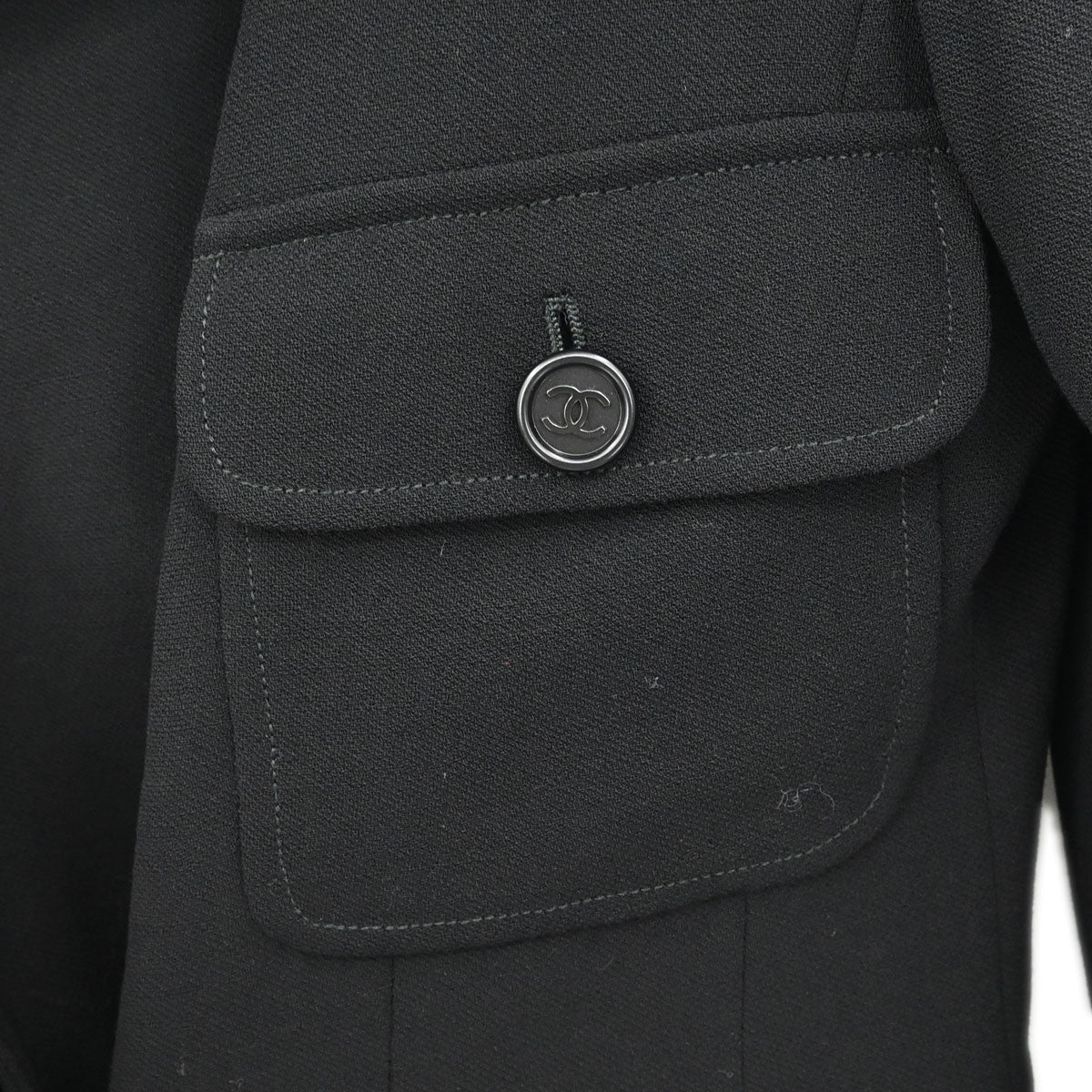 Chanel Double Breasted Jacket Black