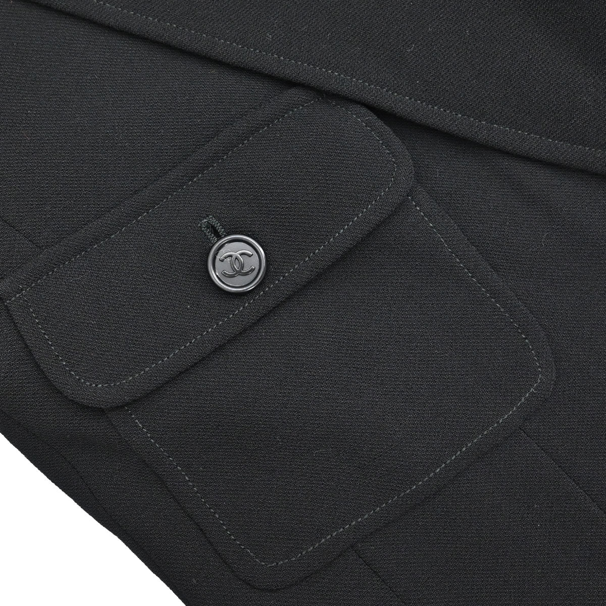 Chanel Double Breasted Jacket Black