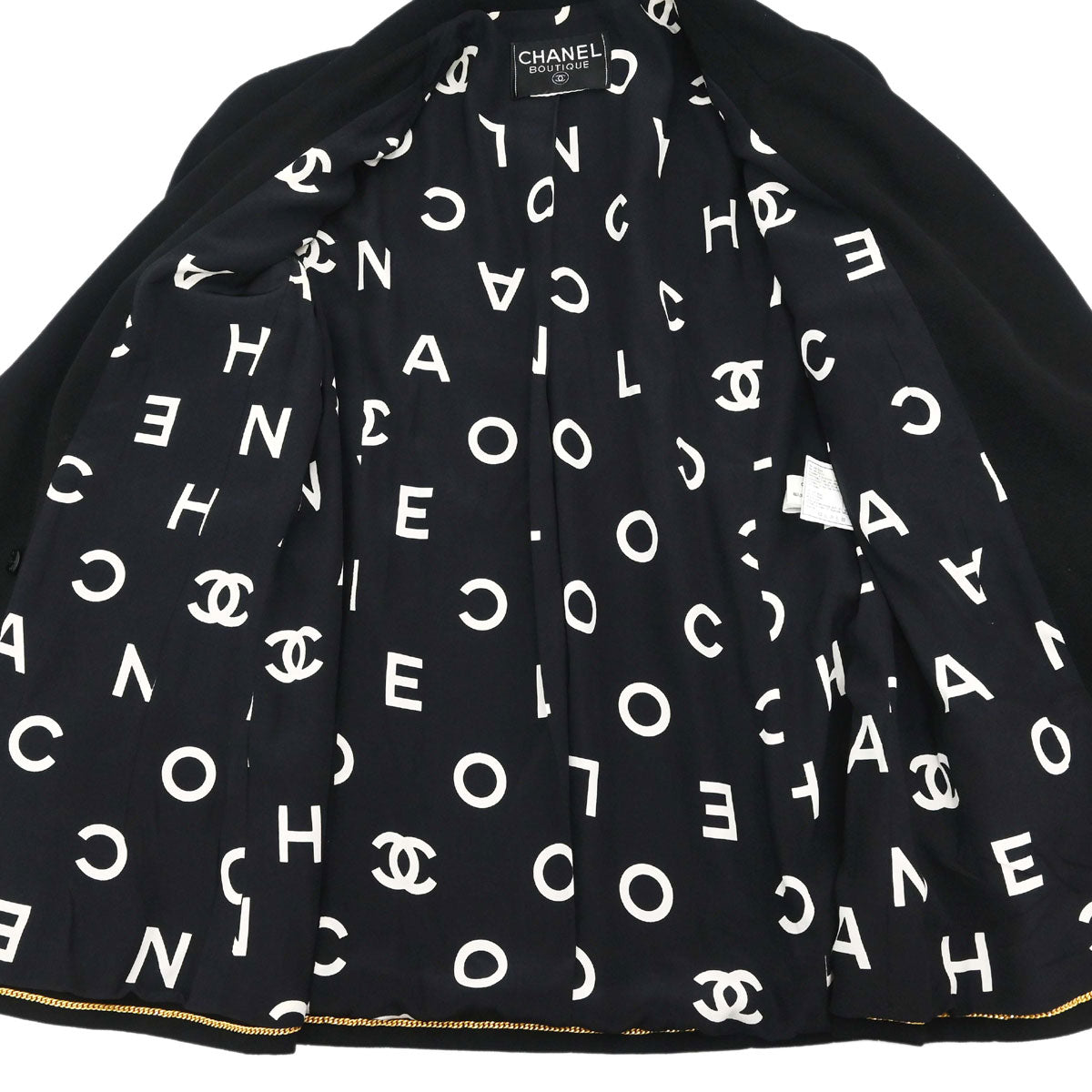 Chanel Double Breasted Jacket Black
