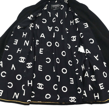 Chanel Double Breasted Jacket Black
