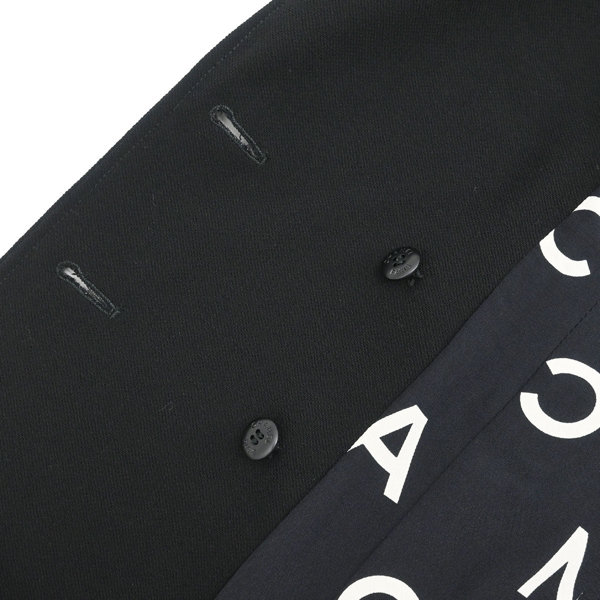 Chanel Double Breasted Jacket Black