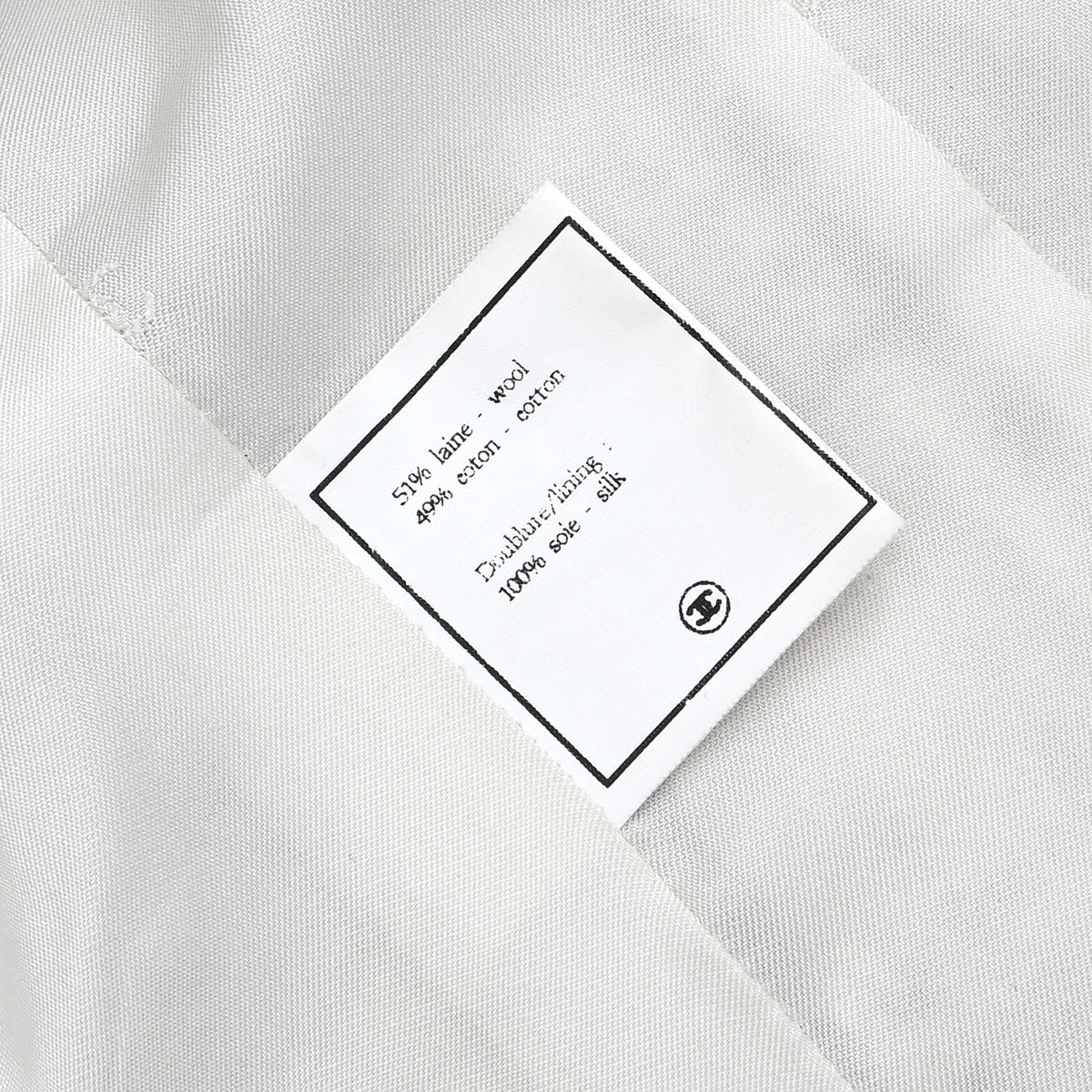 Chanel 1995 Single Breasted Tweed Check Jacket Ivory #36