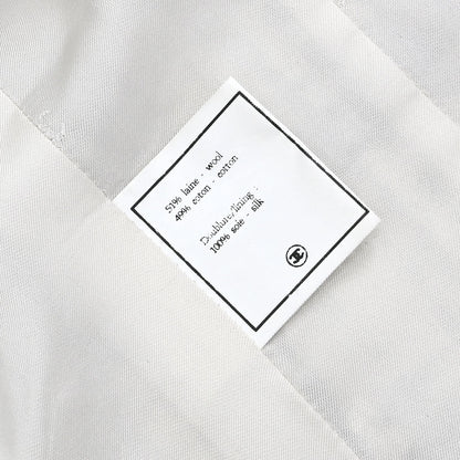Chanel 1995 Single Breasted Tweed Check Jacket Ivory #36